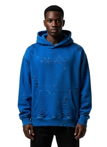 Sudadera con Capucha Personalizada OEM para Hombre, 400GSM, Felpa Francesa Lavada, Estilo Vintage, Efecto Desgastado por el Sol, Ropa Urbana de Algodón - Product Image 1