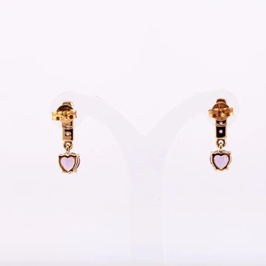 2024 conçu argent 925 pierre précieuse naturelle en forme de coeur améthyste diamant boucle d'oreille perle haute qualité or thaïlande prix usine - Product Image 2