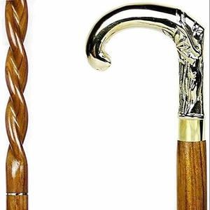 Nautical Antique Brass Parrot Handle <b>Victorian</b> Walking Cane Handmade <b>Wooden</b> Stick Gift - Product Image 1