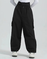 Pantalon de ski et de snowboard unisexe personnalisé, imperméable, coupe-vent, respirant -Tex, style cargo d'hiver, jambes larges, poches zippées, style baggy