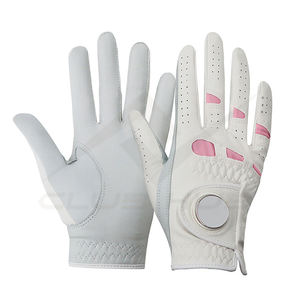 Venta al por mayor de guantes de golf de piel de oveja transpirables de alta calidad de diseño personalizado y logotipo de dedos completos de cuero desgaste OEM empaquetado - Product Image 1