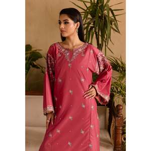 Ensemble chemise et pantalon en satin brodé pour femmes - BIC-114 - Product Image 6