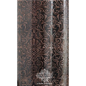 IndianArtVilla Botella de agua de cobre puro Diseño en relieve oscuro A prueba de fugas con beneficios para la salud, vasos y almacenamiento-900 ML - Product Image 5