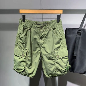 Pantalones Cortos Unisex con Bolsillos Cargo, Diseño Sólido, 100% Nailon y Algodón, Estampado Digital Informal, Multibolsillos, Multicolor, Tendencia - Product Image 3