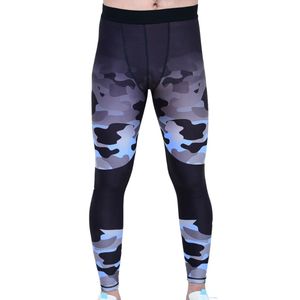 Pantalon de Compression léger pour hommes noir taille élastique collants de gymnastique avec imprimé Stretch Fit Yoga Leggings pour la course d'entraînement - Product Image 3