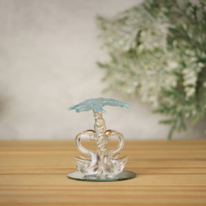 Figura de Ángel de cristal brillante con Alas Doradas-Decoración navideña - Product Image 3