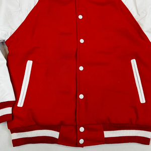 Blouson Bomber des Fondatrices de la Sororité Delta Sigma Rouge et Blanc Vêtement de Sport Grec Imperméable Haute Visibilité Style Universitaire Devant - Product Image 3