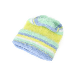 Gorro de mohair de punto suave con elegante dobladillo acanalado y ajuste elástico Gorro de mezcla de mohair elegante - Product Image 4