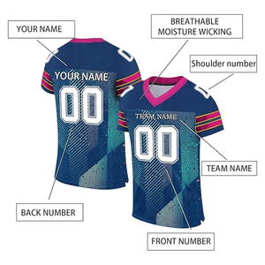 เสื้อฟุตบอลแบบไล่ระดับสีเสื้อทีมสำหรับผู้ชายเสื้อเจอร์ซีย์เสื้อกีฬาไล่ระดับสีแบบอเมริกันพิมพ์ลายชื่อและหมายเลขทีมของคุณเอง - Product Image 3