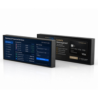 Moniteur TFT étiré OEM IP65 28,6 pouces 1920x540 pour affichage publicitaire extérieur sur fenêtre de commande de café