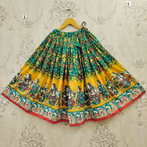 Lehenga Choli Étnico para Niñas, Largo hasta el Suelo, de Poliéster con Materiales Reciclados, Listo para Usar, para Bodas y Fiestas de Diwali, Adecuado para la Edad - Product Image 6