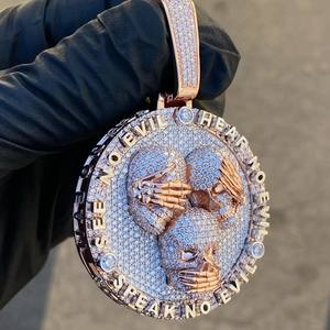 Colgante personalizado de plata 925 VVS Moissanite, joyería fina tallada a mano, chapado en oro rosa, abalorio con nombre helado de Hip Hop - Product Image 3