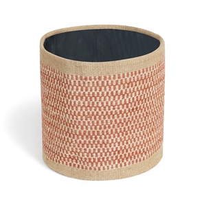 Maceta de yute decorativa para jardín de diseño único, decoración del hogar, forma redonda, yute y Material metálico para uso dotado - Product Image 2
