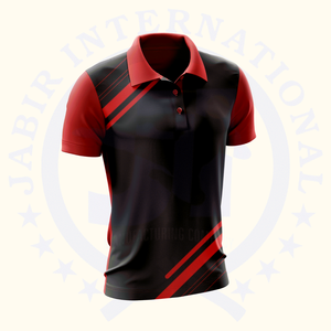 เสื้อโปโลพิมพ์ลายแขนสั้นผ้าฝ้ายโพลีเอสเตอร์100% ปรับแต่งได้สำหรับผู้ชาย - Product Image 5