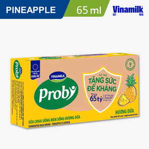Vinamilk 2023 - Probi - Probiotic uống-Hương vị dứa-65ml x 50 chai mỗi thùng carton - Product Image 6