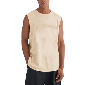 Camiseta sin mangas de nuevo diseño transpirable para hombre con logotipo personalizado 100% algodón ropa de calle Lisa a la moda de verano - Product Image 2