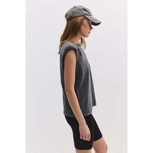 T-shirt décontracté Mega Merchant à manches longues, col rond, coupe classique, détails déchirés, 100 % coton, modèle 61752 - Product Image 3