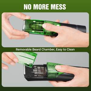 Tondeuse à cheveux de précision pour homme, tondeuse à moustache, longueur réglable, alimentation USB, tondeuse à poils du visage tout-en-un avec aspiration - Product Image 2