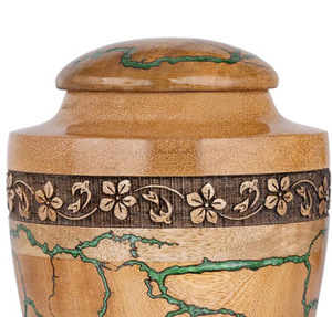 Handmade Wooden Cremation <b>Urns</b> for Adult Funeral and Burial with Custom Logo at Low Price - Product Image 2