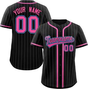 Contrôle de l'humidité Baseball Jersey bouton personnalisé vers le haut maille jeunesse Fit séchage rapide matériel sergé brodé équipe lettres USA Style - Product Image 5