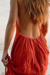 Vestido largo bohemio con cuello Halter y espalda descubierta para mujer, Vestido largo de verano elegante para mujer, tela de gasa holgada para mujer, vestido Maxi de vacaciones para mujer - Product Image 2