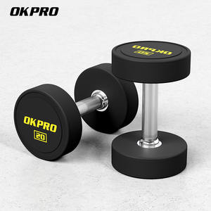 Set di Manubri Rotondi Commerciali OKPRO in PU di Alta Qualità con Logo Personalizzato Attrezzatura <span class=keywords><strong>Fitness</strong></span> da Palestra Pesi CPU - Product Image 3