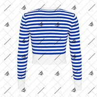 Grec Zeta Phi Beta Sororité Vêtements Prêt À Expédier Rayé Crop Pull College Cardigan