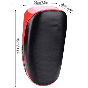 Vêtements d'arts martiaux en cuir de vachette et PU les plus vendus Équipement de boxe Muay Thai Heavy-Duty Thai Kick Shields de haute qualité - Product Image 5