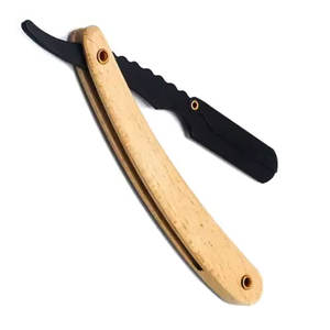 Haute qualité allemand en acier inoxydable hommes barbe rasage rasoir coupe gorge conception avec manche en bois - Product Image 2