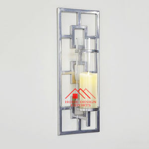 Aplique de Pared de Metal con Acabado en Níquel Plateado, Aplique de Pared de Metal Clásico para Decoración del Hogar - Product Image 4