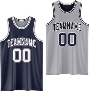 Maillots de basket-ball réversibles personnalisés avec nom et numéro imprimés, débardeurs pour hommes et jeunes, uniforme d'équipe d'entraînement vierge - Product Image 5