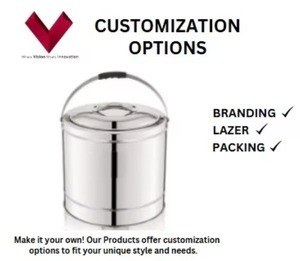 2025 Top Vente Grand 10 LTR En Acier Inoxydable Réchauffeur De Nourriture Casserole Induction Fond Soupe Pot avec Métal Qualité Hot Pot - Product Image 3