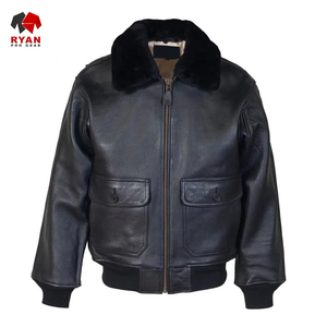 Services disponibles pour hommes OEM ODM Veste en cuir véritable Veste en cuir tendance d'hiver personnalisée de haute qualité - Product Image 2