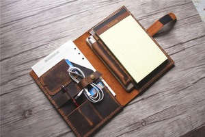Genuine Leather LP-0228 Portfolio File <b>Folder</b> <b>A4</b> Business Document Bag with Pen Holder and Cardholder - Product Image 2