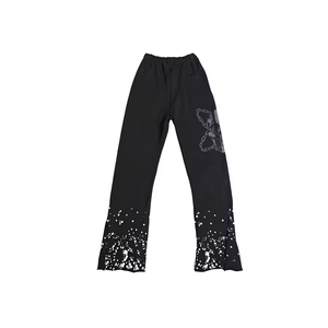Pantalon de survêtement décontracté taille moyenne pour hommes avec strass pour la vente en gros et les professionnels - Product Image 2