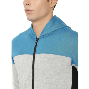 Ensemble Pantalon de Survêtement Pull à Capuche BD Personnalisé de Grande Taille pour Hommes Bleu Gris 100% Coton Confortable Imprimé Entièrement Anti-Rides - Product Image 3