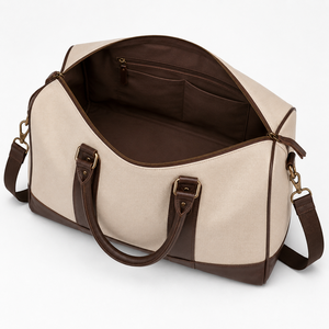 Bolsa de lona grande que ofrece un amplio espacio de almacenamiento, múltiples bolsillos y una construcción duradera para viajes de fin de semana, equipo de gimnasio y uso al aire libre. - Product Image 3