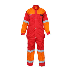 Combinaison de travail ignifugée en coton FR personnalisée de couleur orange, durable, pour hommes, uniforme de sécurité pour la lutte contre les incendies - Product Image 2