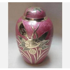 Durable Antique Brass <b>Ashes</b> Storage Urn with Personalized Engraving and Decorative <b>Keepsake</b> Lid Design - Product Image 2