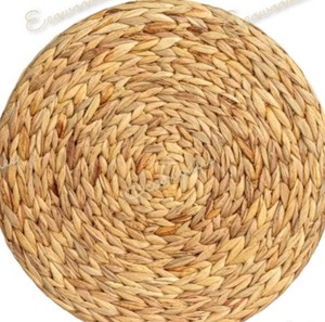 Mignon et beau Design moderne jacinthe d'eau pouf en osier naturel Table d'extrémité tabouret os incrustation Console ménage salon - Product Image 4