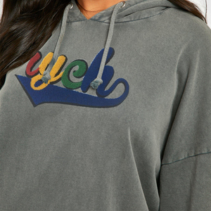 Sweat à capuche long en peluche d'hiver pour femmes avec manches longues et cordon de serrage en gros respirant coupe ample sweat à capuche de sport chaud - Product Image 6