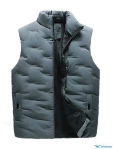 Veste matelassée à capuche unisexe de haute qualité avec fermeture éclair, personnalisable, résistante à l'eau/au vent, décontractée, avec logo sur le devant - Product Image 3