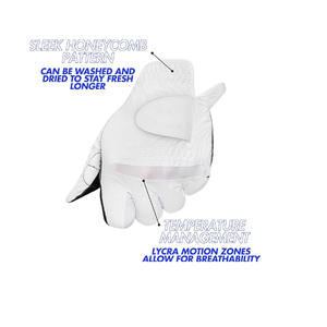 Gants de golf professionnels pour hommes meilleure qualité respirant anti-dérapant absorber la sueur peau de mouton blanche prix raisonnable sport Applicable - Product Image 3