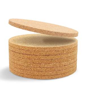 Posavasos de corcho de grano medio de 8mm de espesor con bordes planos Vajilla de regalo corporativa desechable Vajilla Esteras y almohadillas Producto - Product Image 1