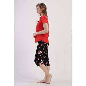 Completo da donna P.SUPREM con scollo a O, maniche corte e pantaloni a gamba dritta - Nuovo rosso - Nuovo rosso - Product Image 2