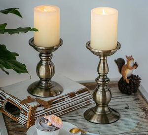 Magnifiques bougeoirs modernes pour table à manger, avec éclairage chaleureux, pour décorations de Noël et du Nouvel An - Product Image 4