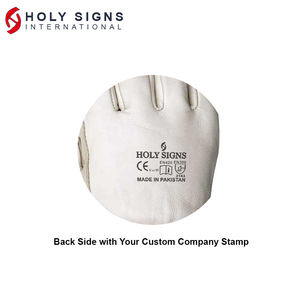 Gants de conduite bon marché pour hommes Gants de conduite thermiques en peau de chèvre blanche Gants ignifuges imperméables pour le jardinage et la construction - Product Image 6