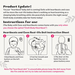 Babeside Heartbeat Coos Breath Multifuncional Reborn Dolls Baby Dolls - Product Image 2