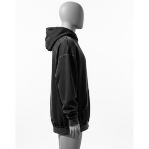 Sweat à capuche surdimensionné entièrement personnalisé, délavé à l'acide, pour un usage décontracté ou sportif, 100% coton, haute densité, sweat à capuche streetwear unisexe - Product Image 5