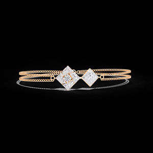 Dames en gros Simple à la mode 14 k or jaune Labgrown diamant bijoux bracelet personnalisation - Product Image 1